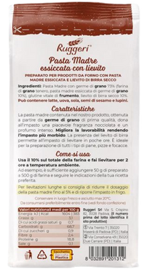 Pasta madre essiccata con lievito